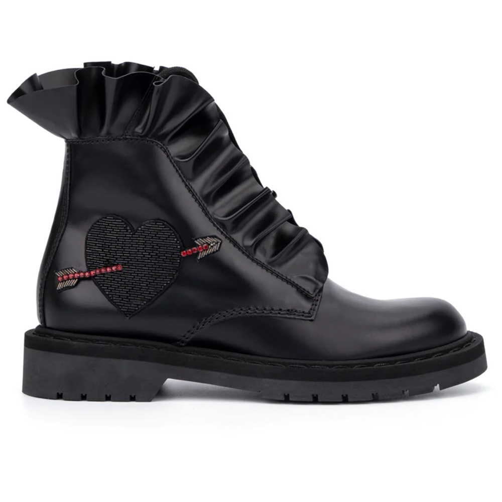 VALENTINO GARAVANI combat love boot size 5